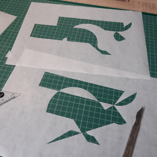 cutting paper stencils
