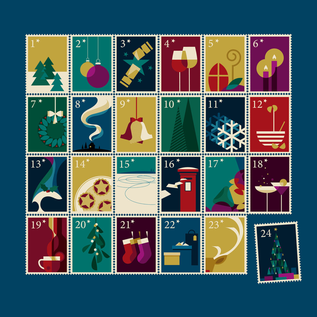 Illustrated Christmas stamps