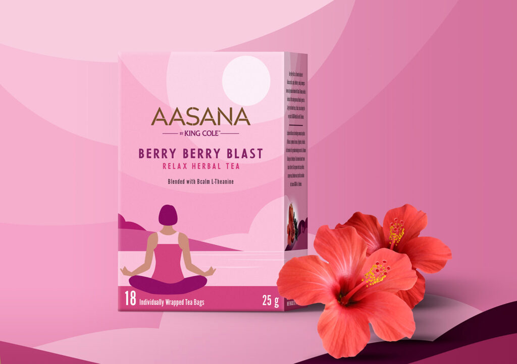 Aasana tea packaging