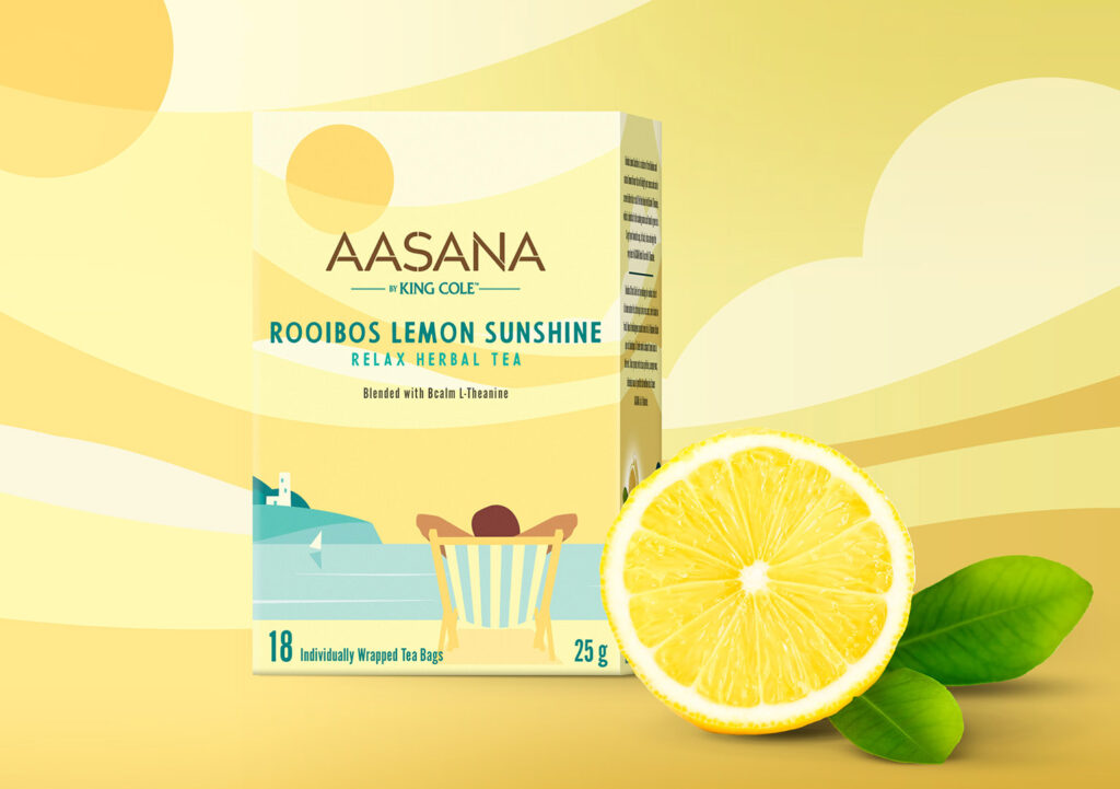 Aasana tea packaging
