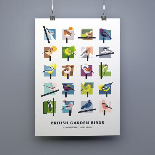 Garden birds poster