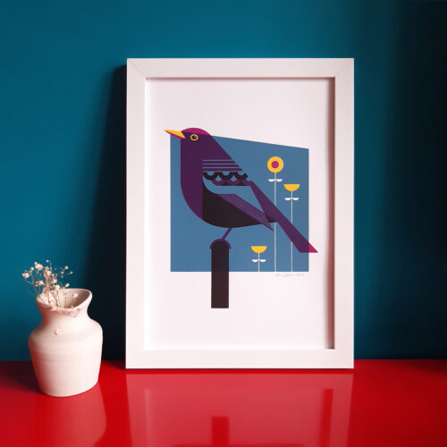 Blackbird screen print