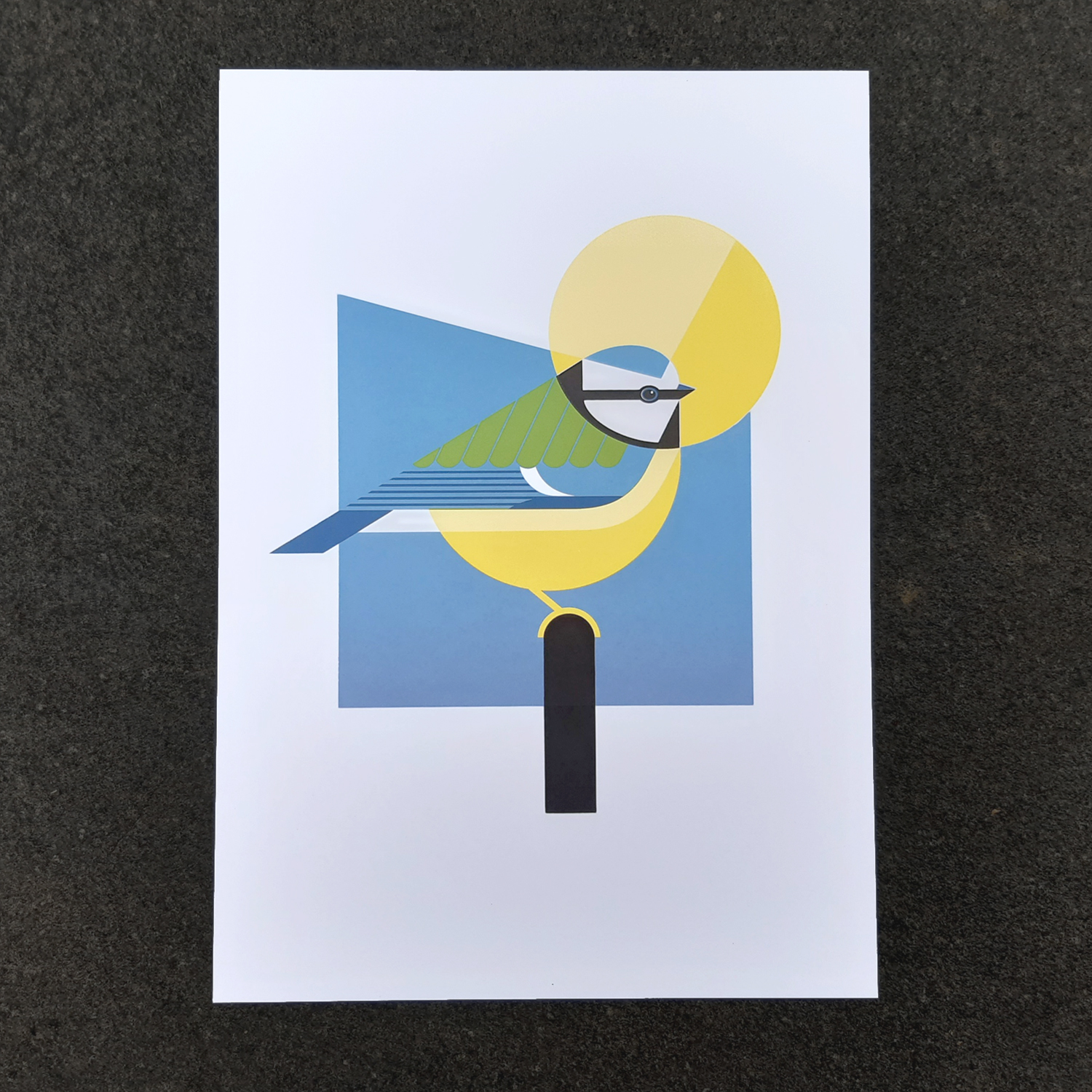 Blue tit screen print