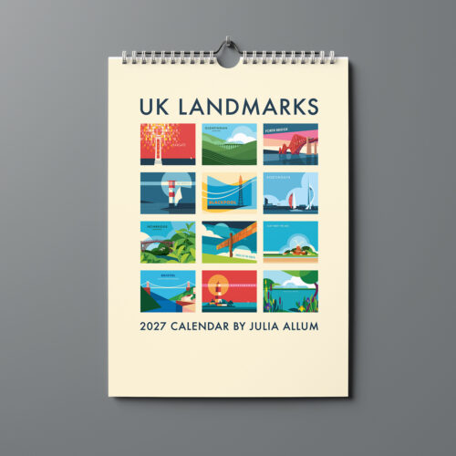 UK landmarks 2027 calendar cover