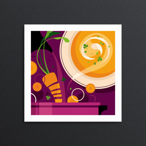 Carrot soup print
