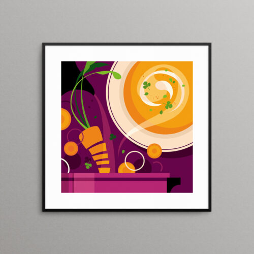 Carrot soup print