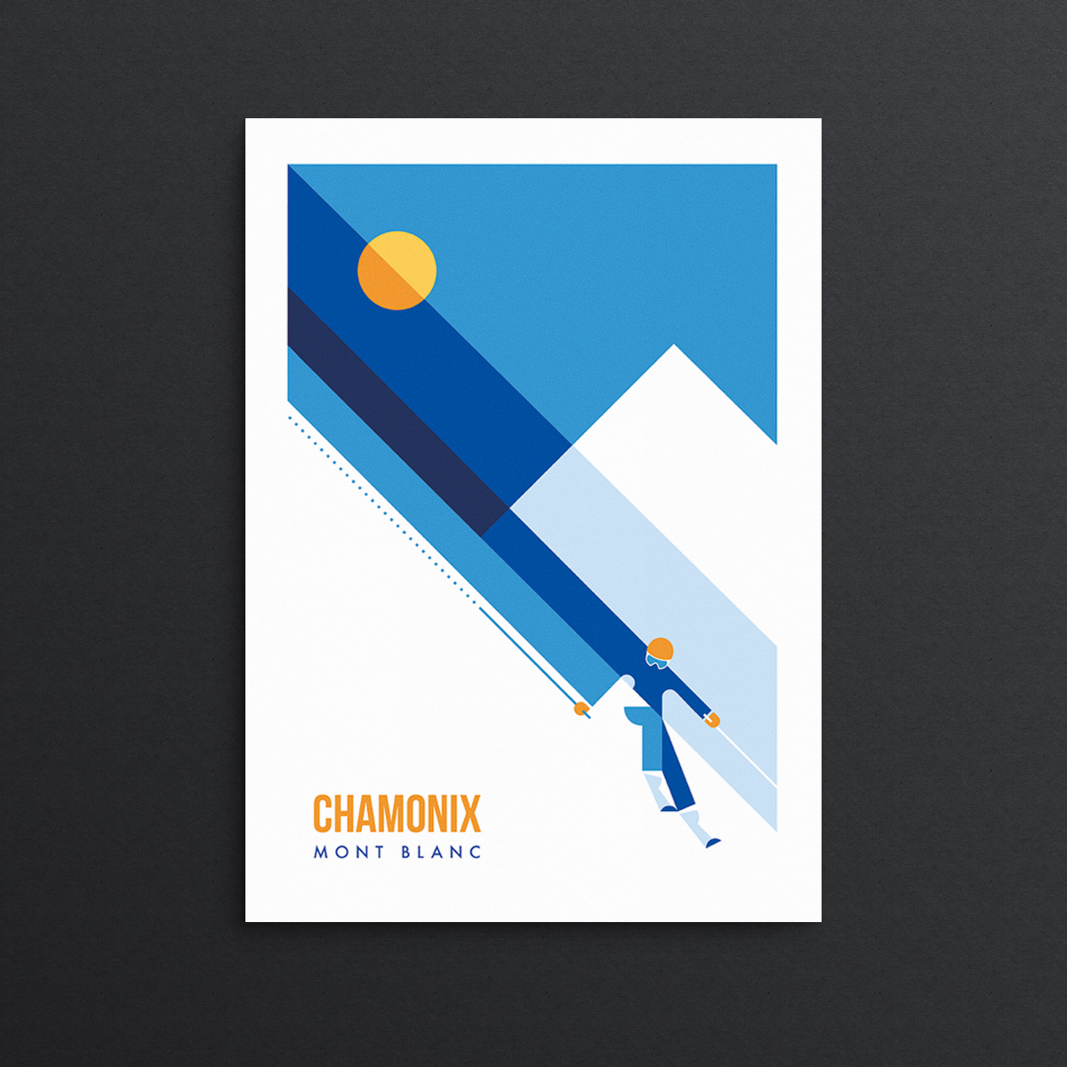 Chamonix Skiing Print
