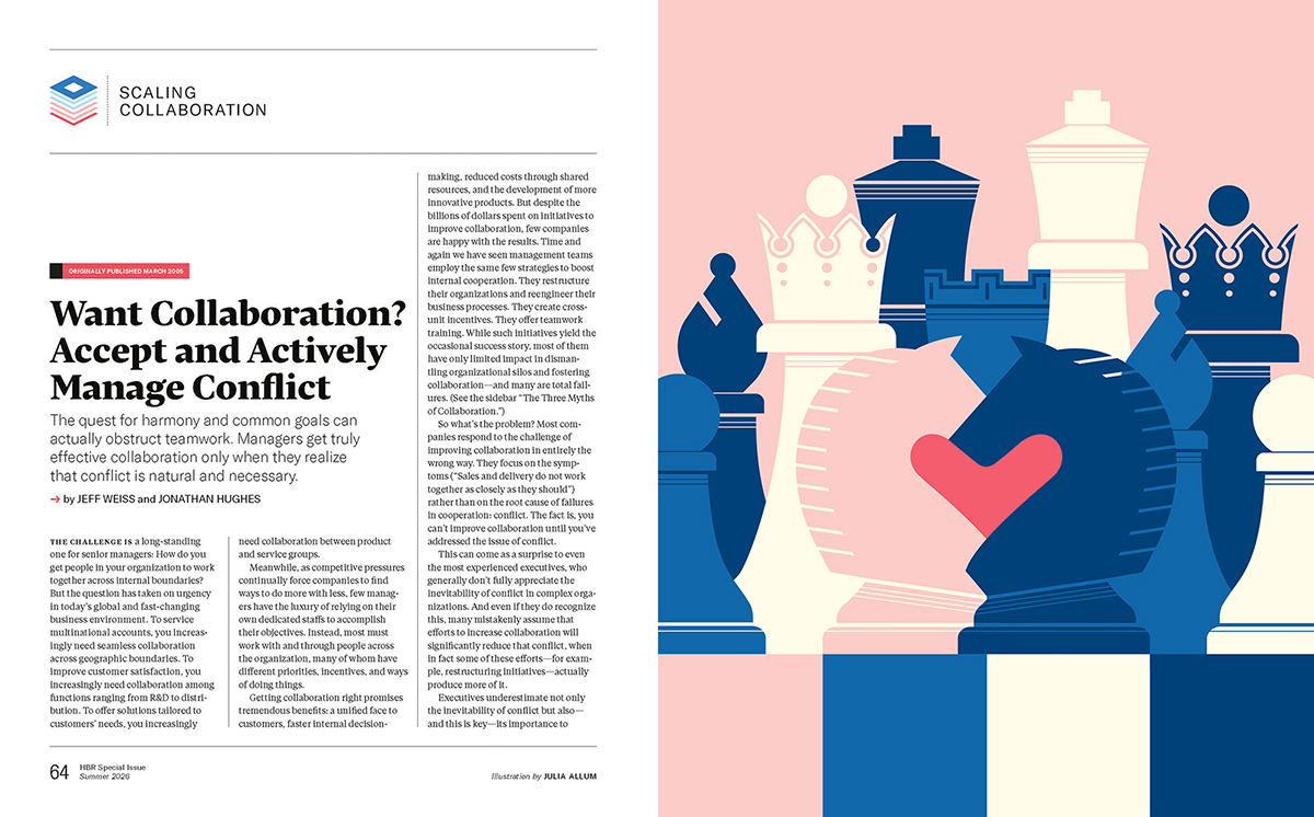 Harvard Business Review Collaboration Chess illustration