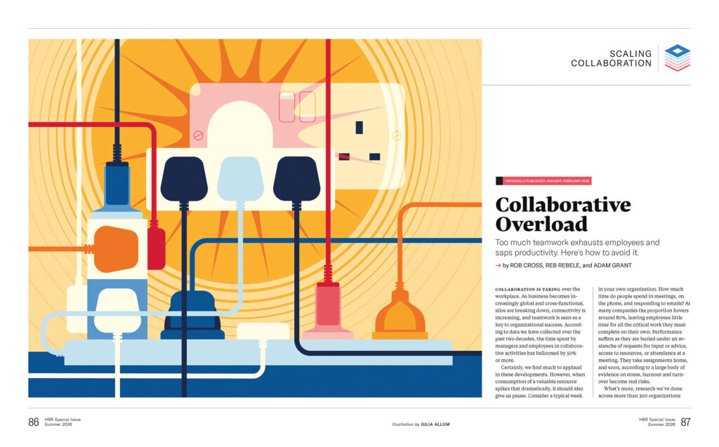 Harvard Business Review Collaboration Overload illustration