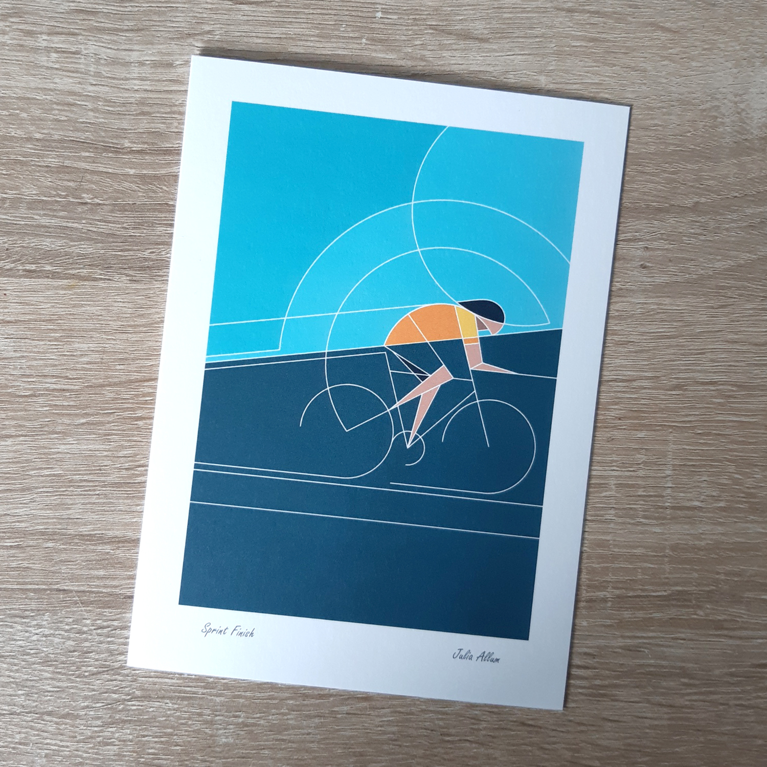 Cycling greetings card
