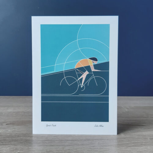 Cycling greetings card