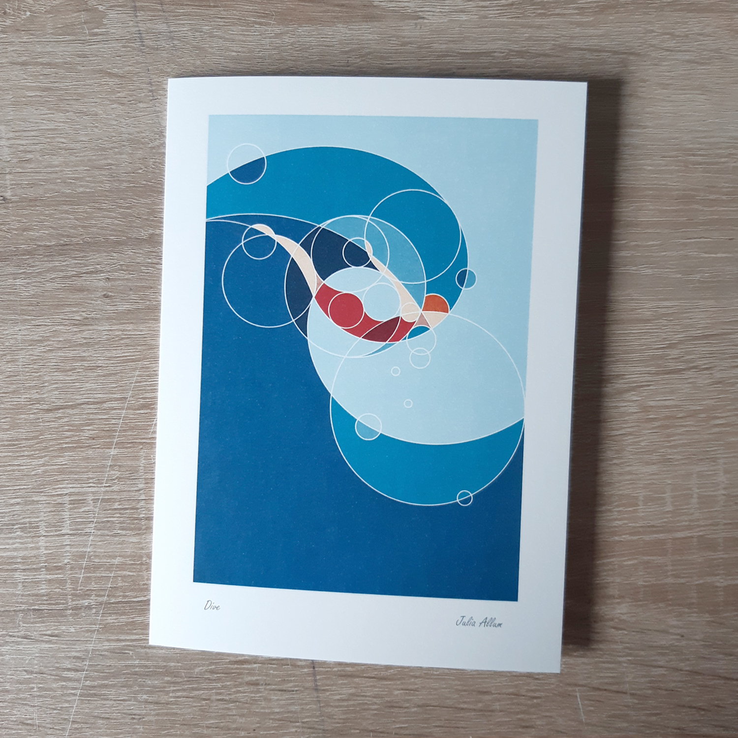 Diver greetings card