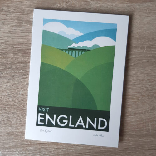 Travel poster greetings card