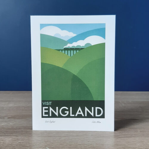 Travel poster greetings card