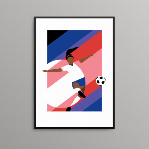 Women's Euros football print poster