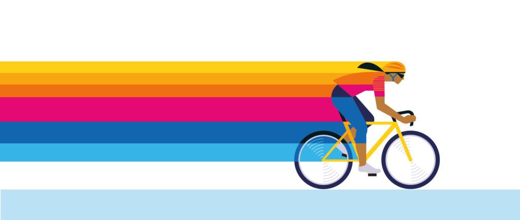 Cyclist vector illustration
