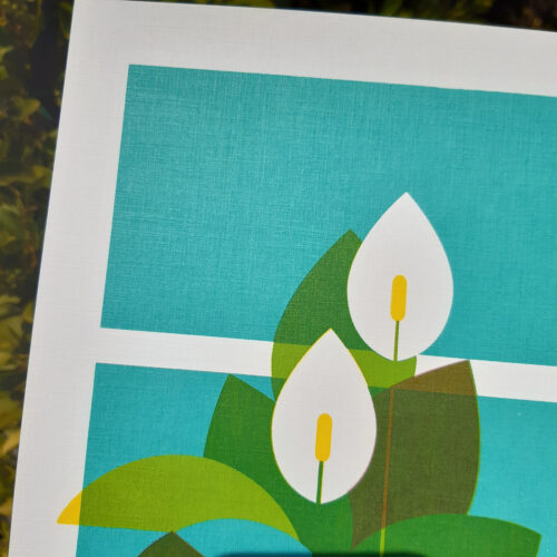 Peace lily screen print