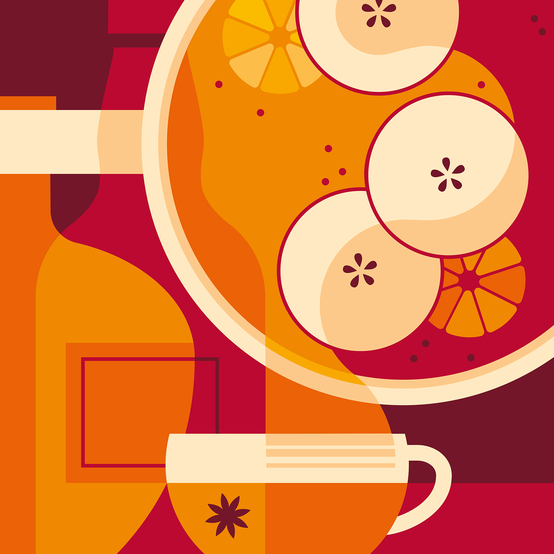 Mulled cider illustration