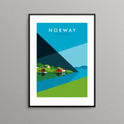Norway travel print poster