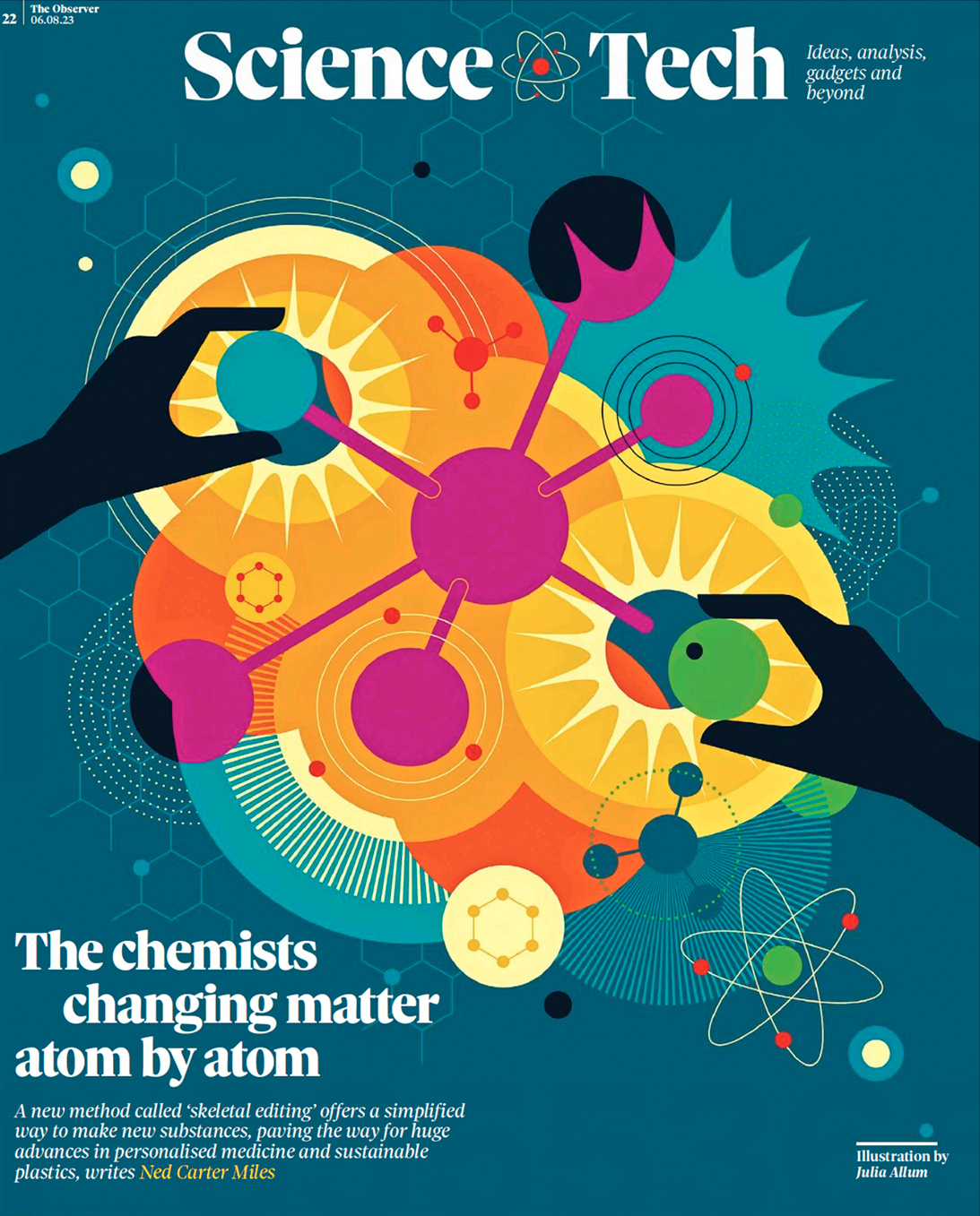 Observer Science and tech atom illustration