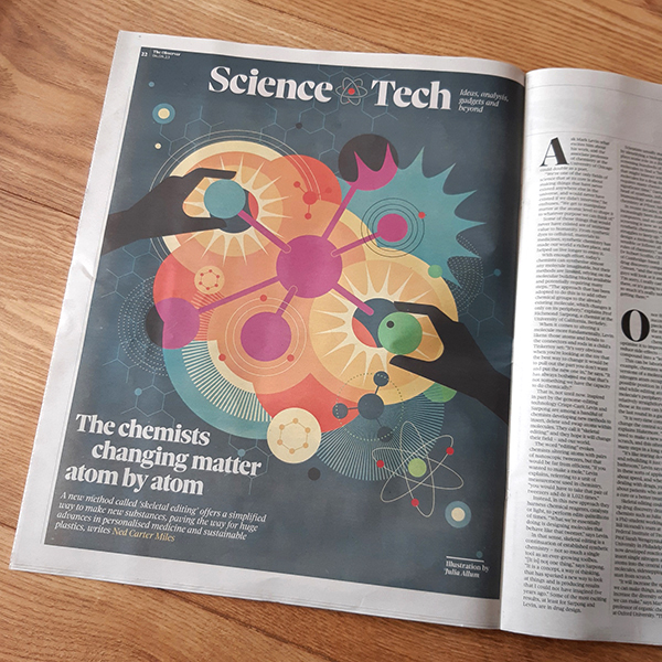 Observer Science and tech atom illustration