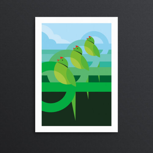 Surprise City Sounds TFL Parakeets Print