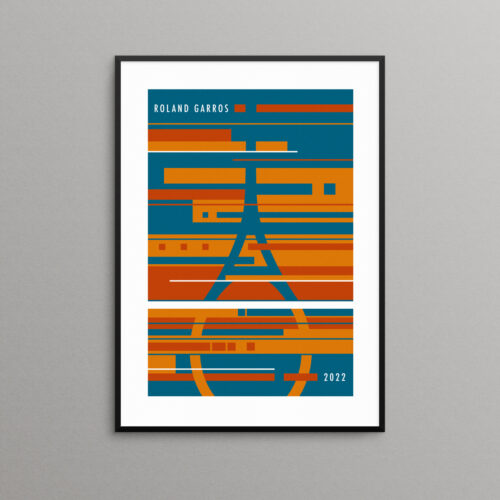 Roland Garros French Open tennis print poster