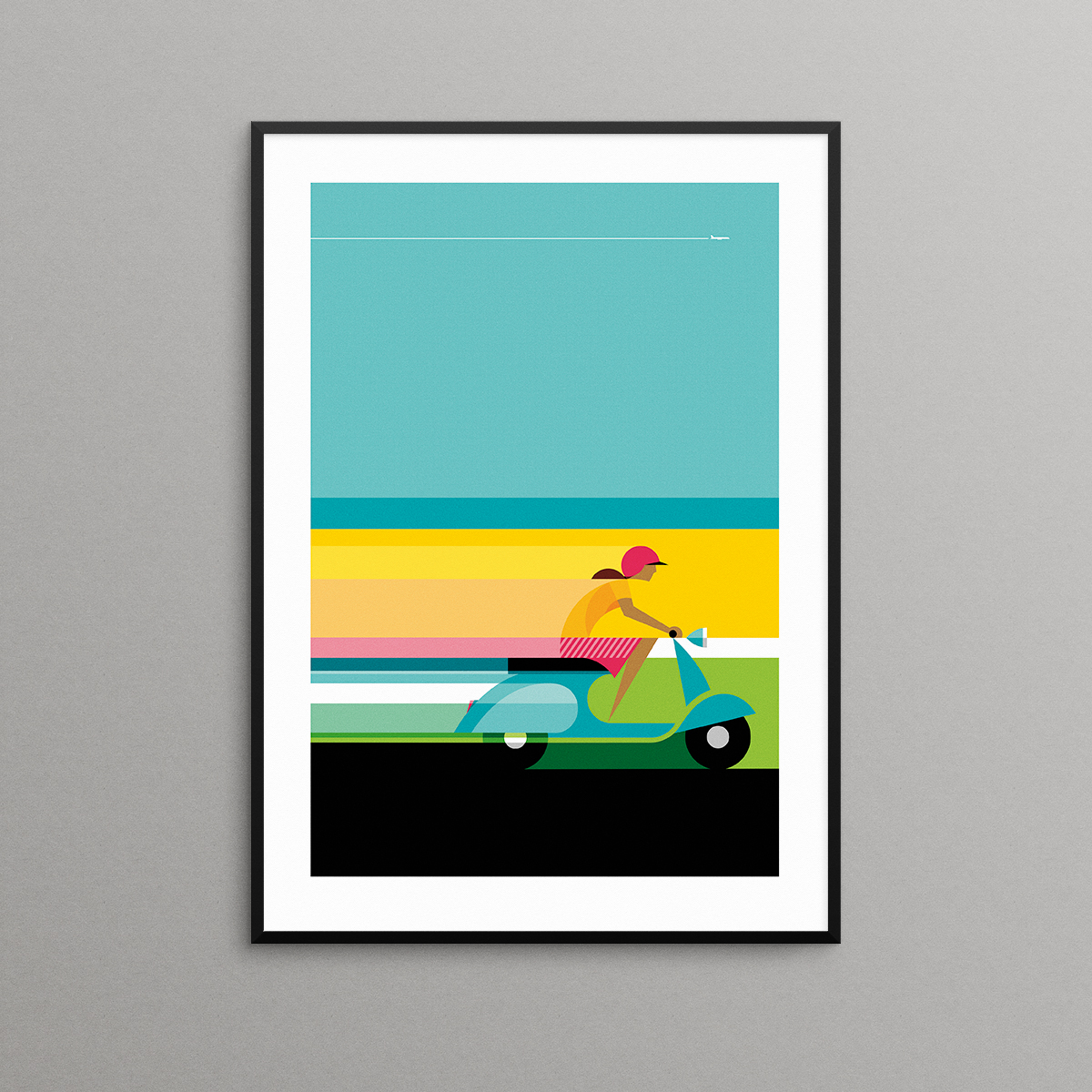 Speeding Vespa Print