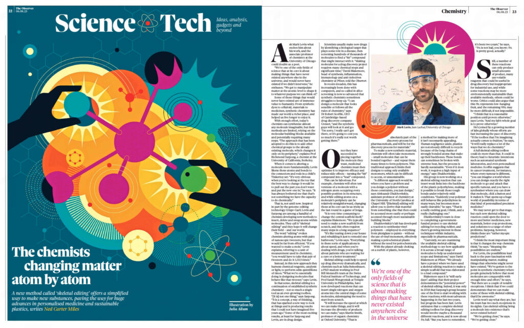 Observer Science and tech atom illustration