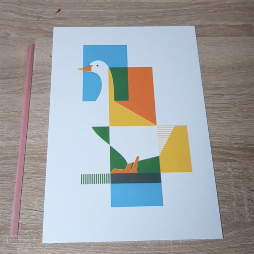 Duck screen print process