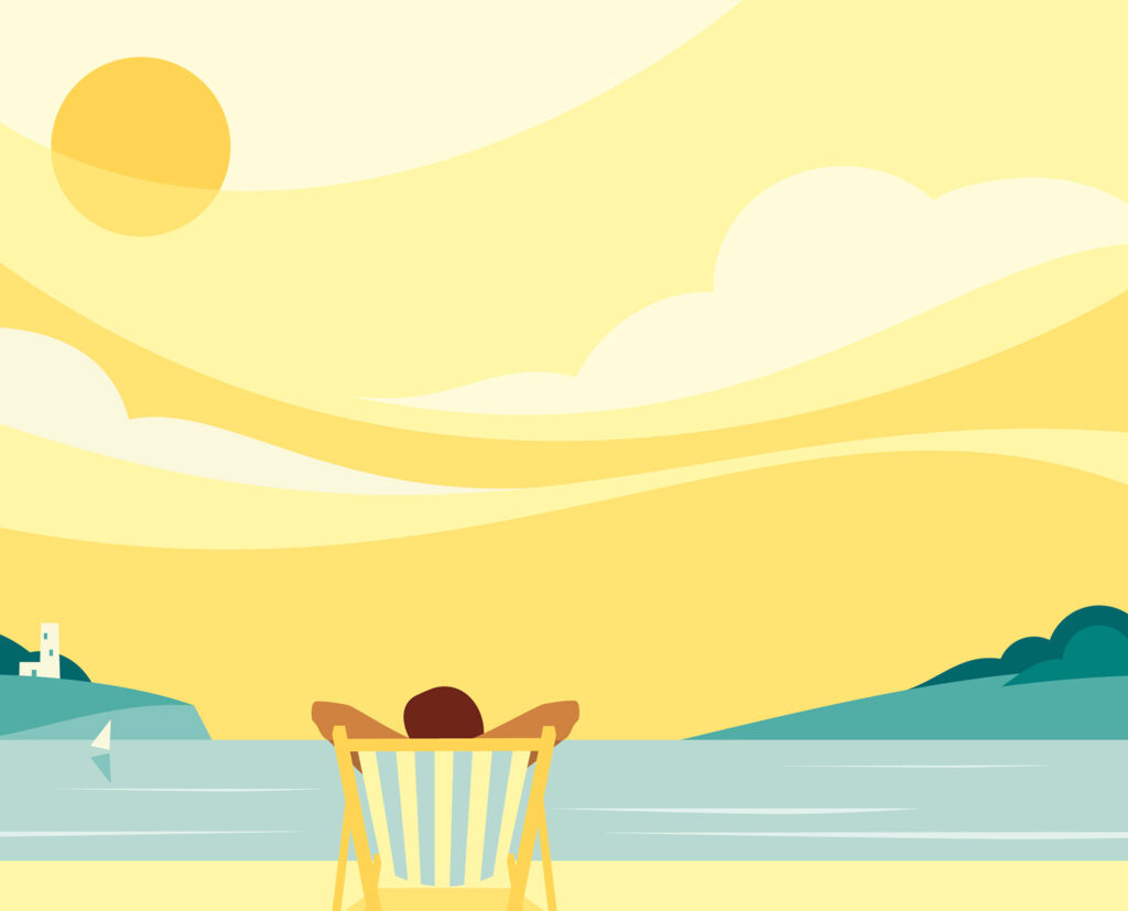 Aasana tea packaging illustration