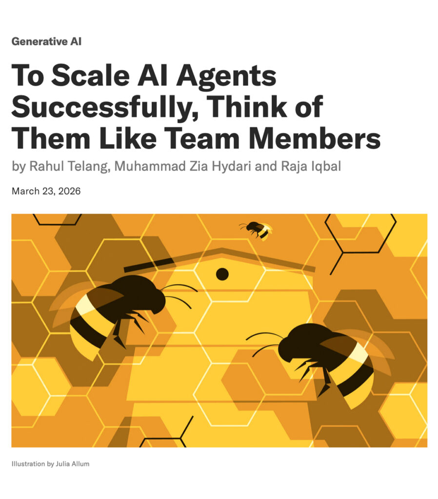 Teamwork beehive illustration for Harvard Business Review