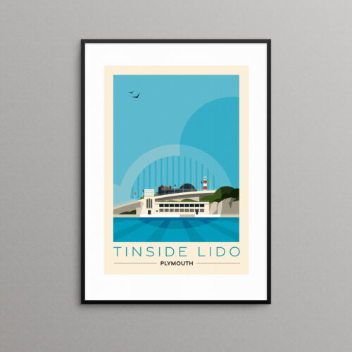 Tinside Lido Plymouth illustration print