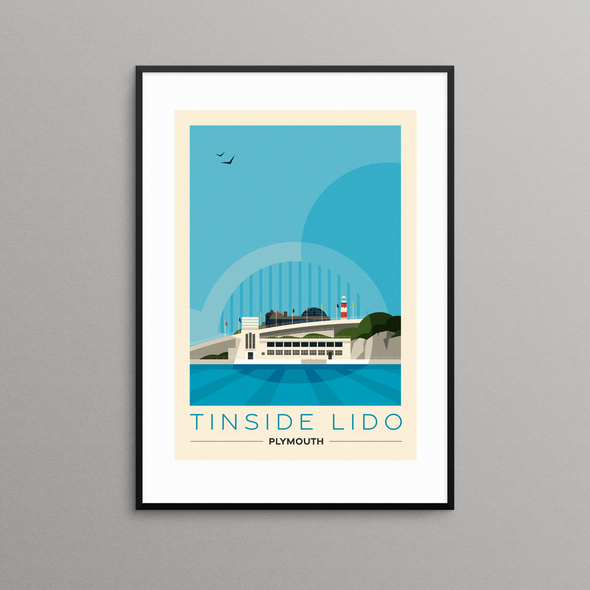 Tinside Lido Plymouth illustration print