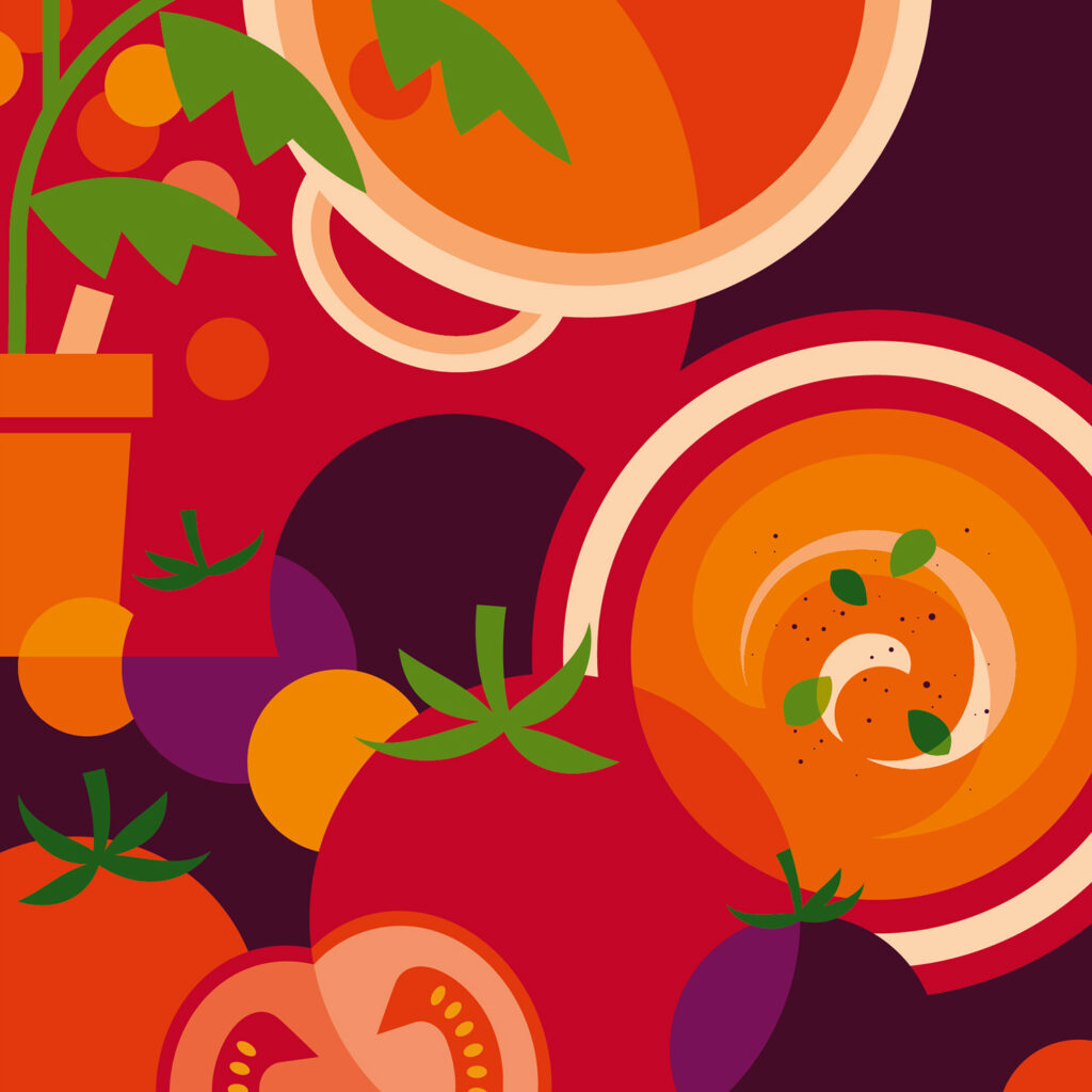 Tomato soup illustration