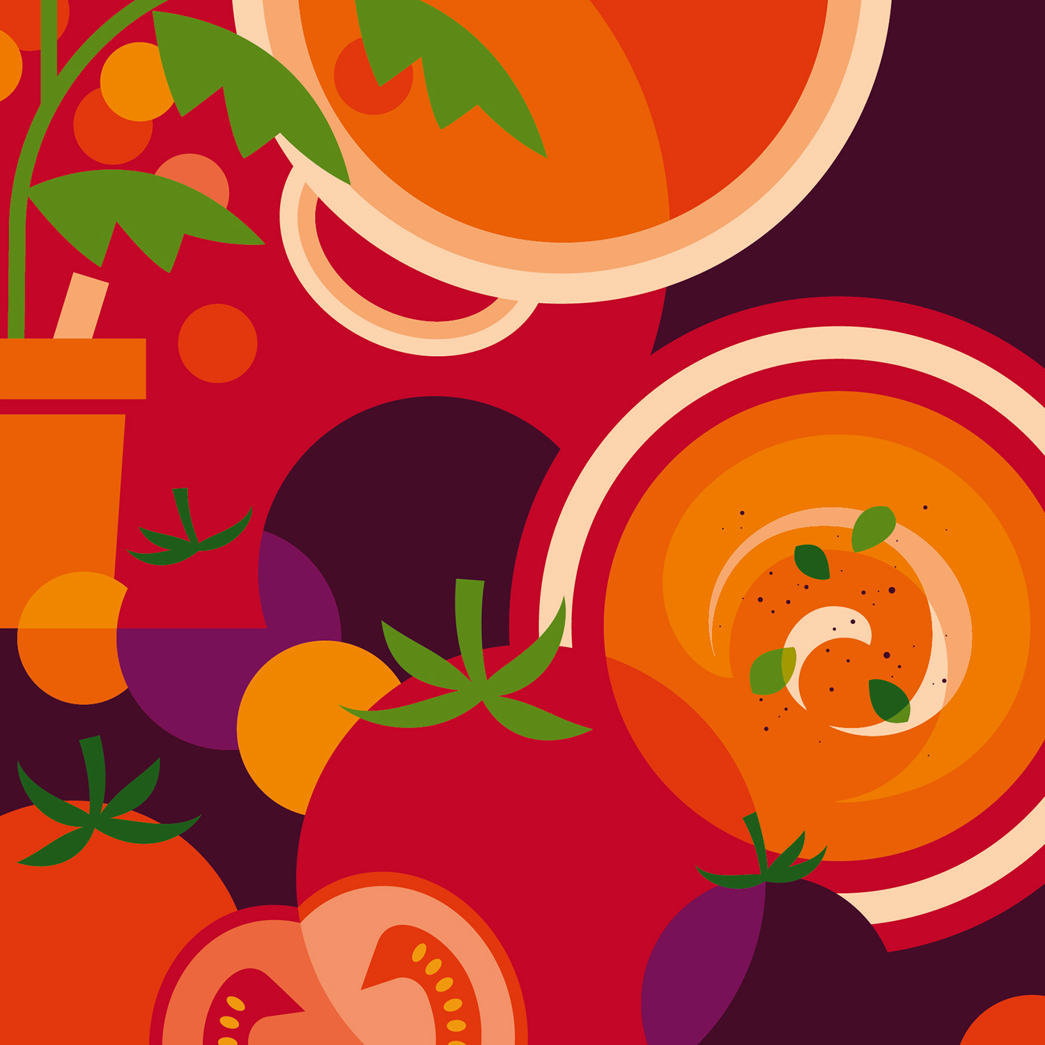 Tomato soup illustration
