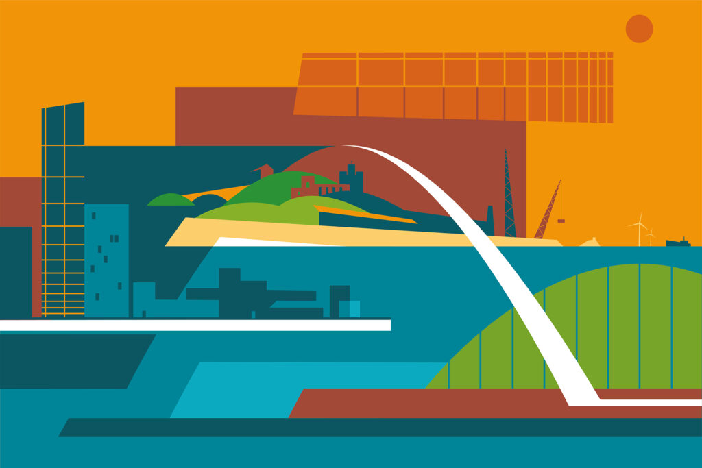 Abstract North East England illustration