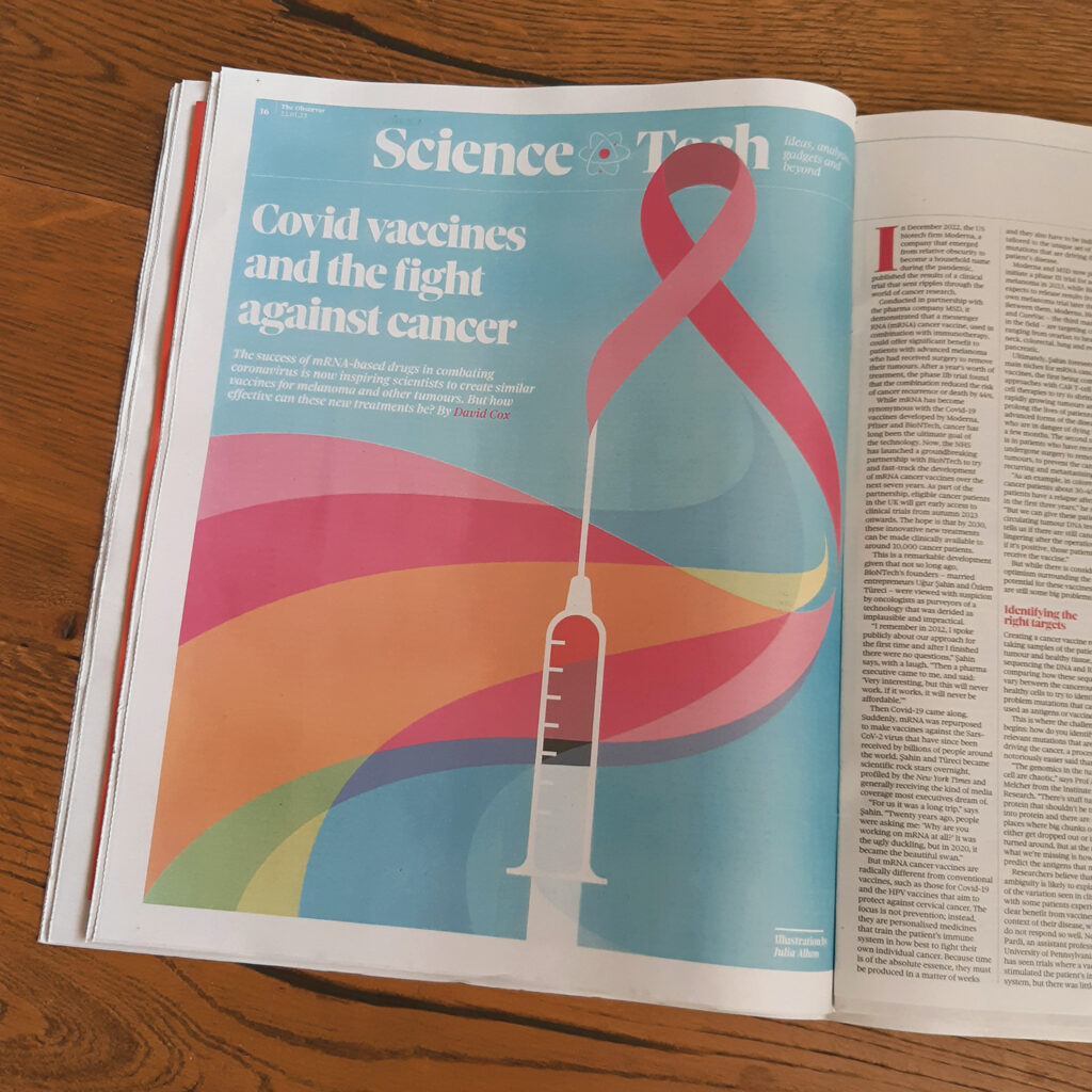 Observer cancer vaccine illustration
