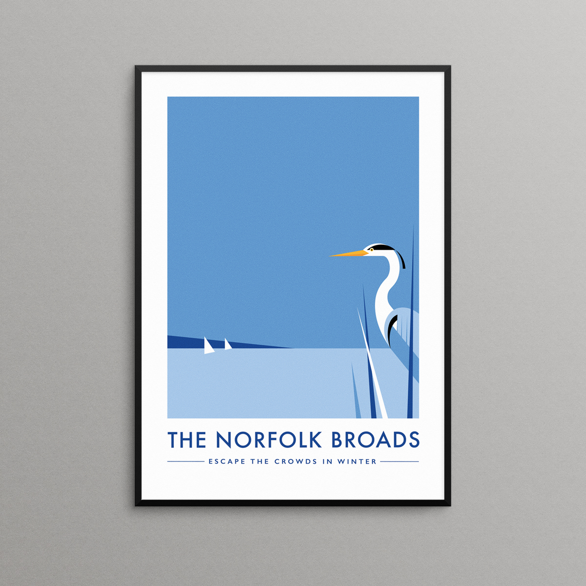 Norfolk Heron Print