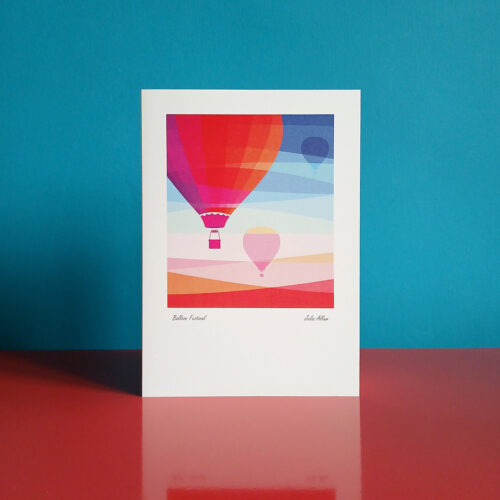 Hot air balloon card