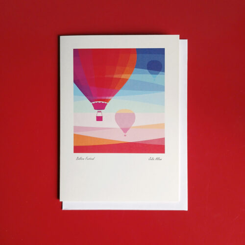 Hot air balloon card