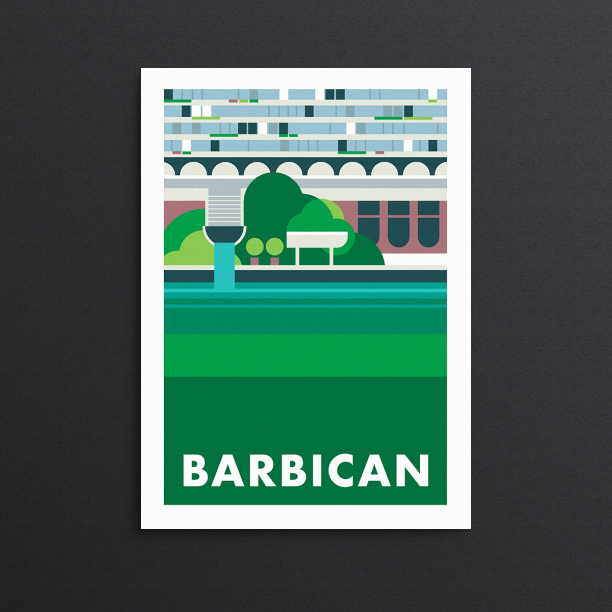 Willoughby House Barbican print poster