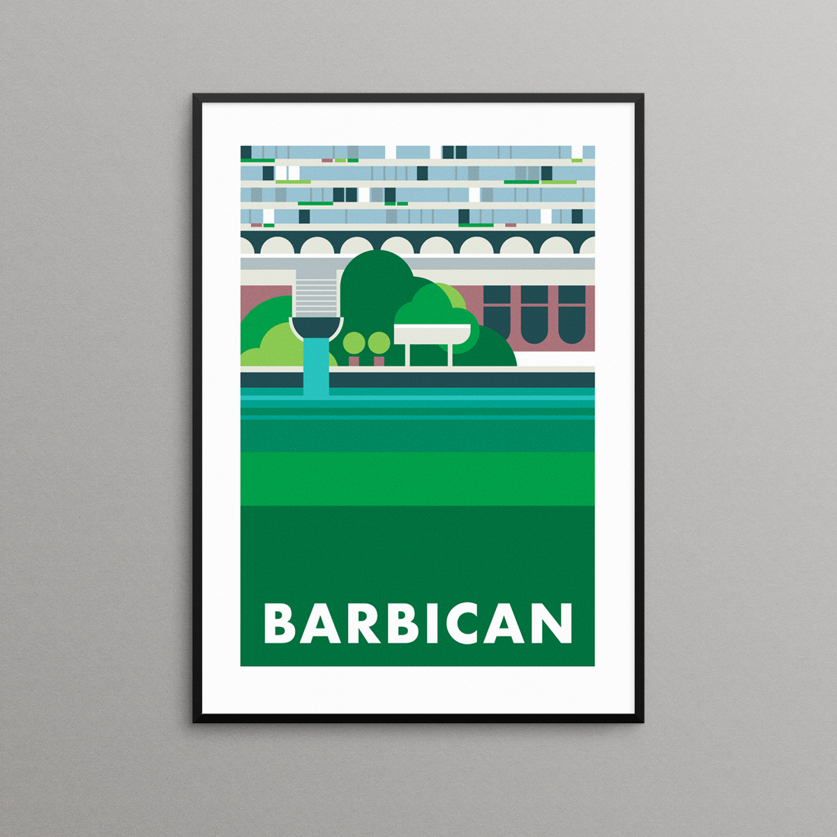 Willoughby House Barbican print poster