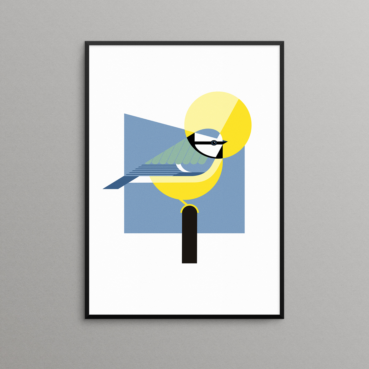 Blue tit illustration print