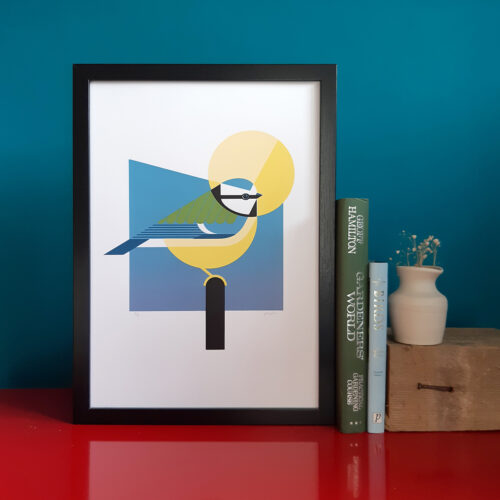 Blue tit screen print