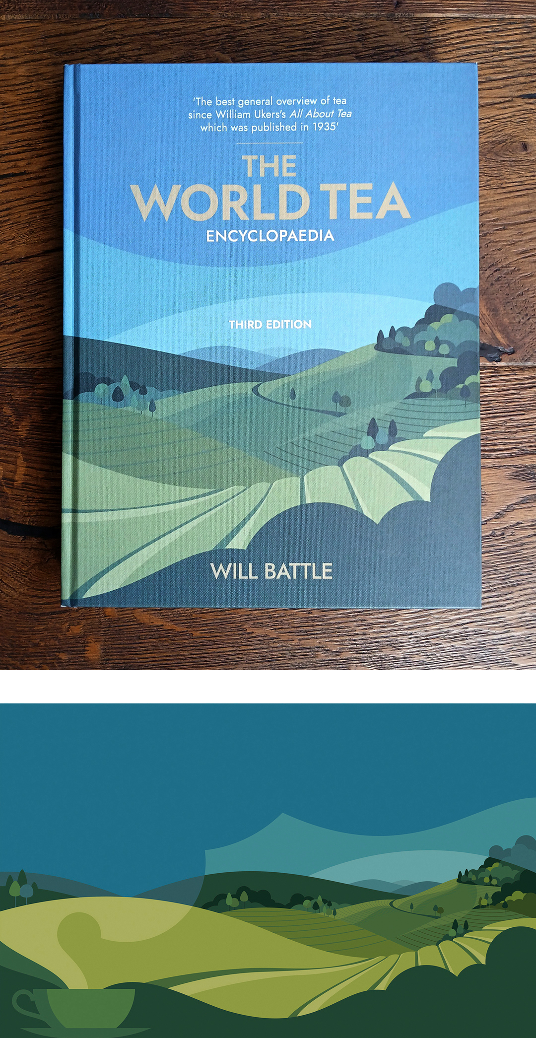 World Tea Encyclopaedia book cover illustration