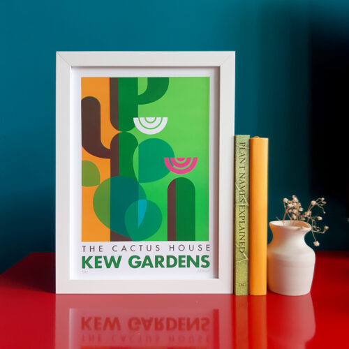 Cactus House Kew Gardens screen print