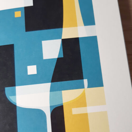 Champagne greetings card