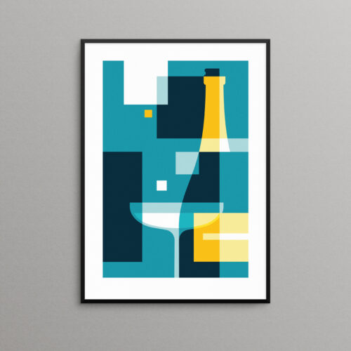 Champagne print