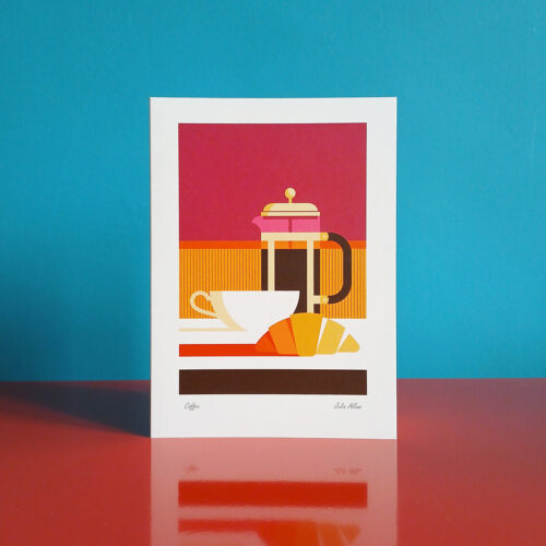 Coffee and croissant card